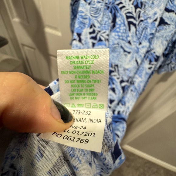 NWT Lilly Pulitzer Cass Dress - Bonaire Blue Coastal‎ Constellation - Size Small - Picture 12 of 13